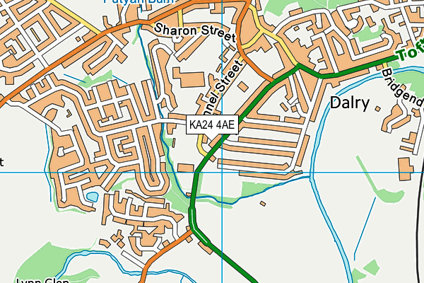 KA24 4AE map - OS VectorMap District (Ordnance Survey)