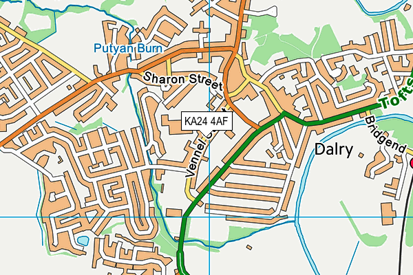 KA24 4AF map - OS VectorMap District (Ordnance Survey)