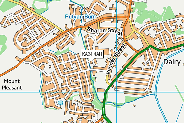 KA24 4AH map - OS VectorMap District (Ordnance Survey)