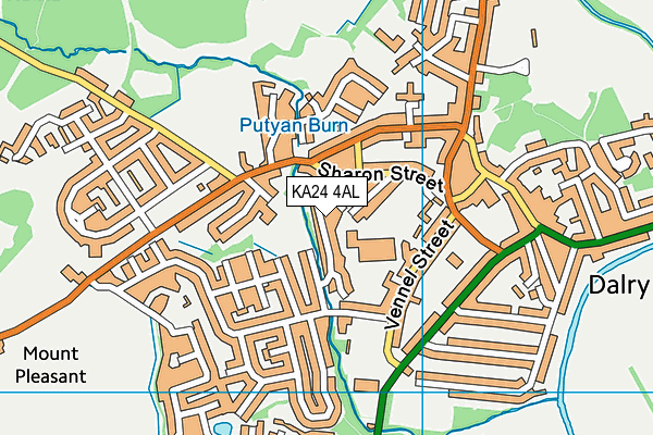 KA24 4AL map - OS VectorMap District (Ordnance Survey)