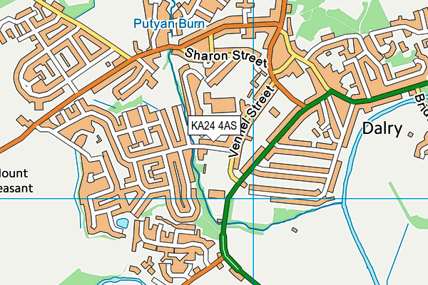 KA24 4AS map - OS VectorMap District (Ordnance Survey)