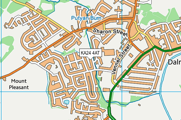 KA24 4AT map - OS VectorMap District (Ordnance Survey)