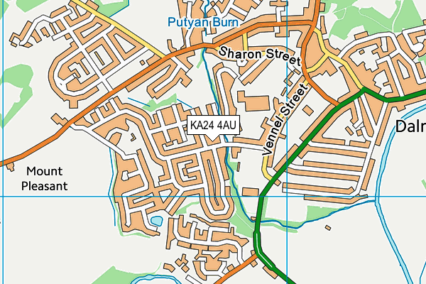 KA24 4AU map - OS VectorMap District (Ordnance Survey)