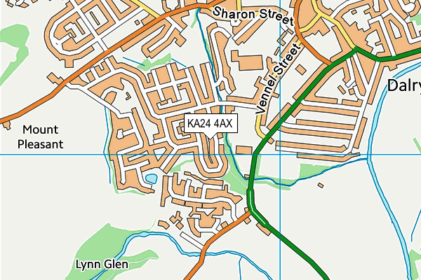 KA24 4AX map - OS VectorMap District (Ordnance Survey)