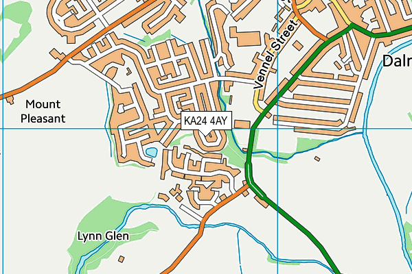 KA24 4AY map - OS VectorMap District (Ordnance Survey)