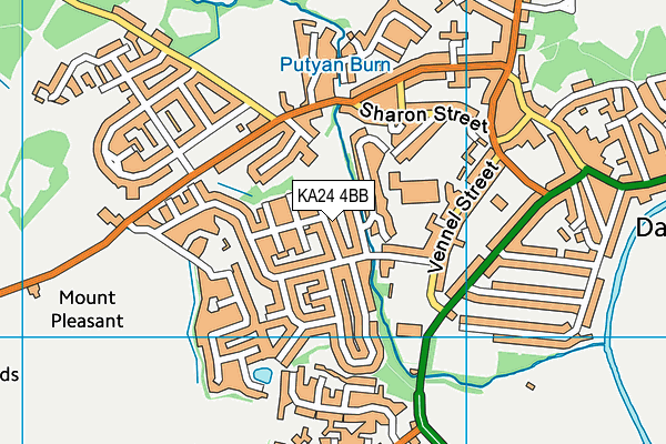 KA24 4BB map - OS VectorMap District (Ordnance Survey)