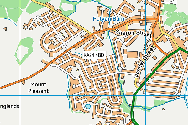 KA24 4BD map - OS VectorMap District (Ordnance Survey)