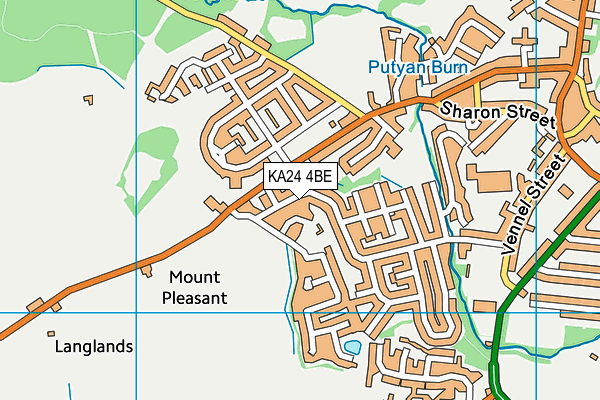 KA24 4BE map - OS VectorMap District (Ordnance Survey)