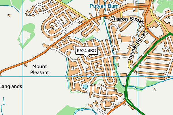 KA24 4BG map - OS VectorMap District (Ordnance Survey)