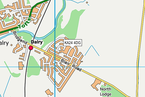 KA24 4DG map - OS VectorMap District (Ordnance Survey)