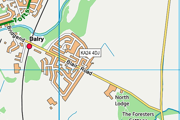 KA24 4DJ map - OS VectorMap District (Ordnance Survey)