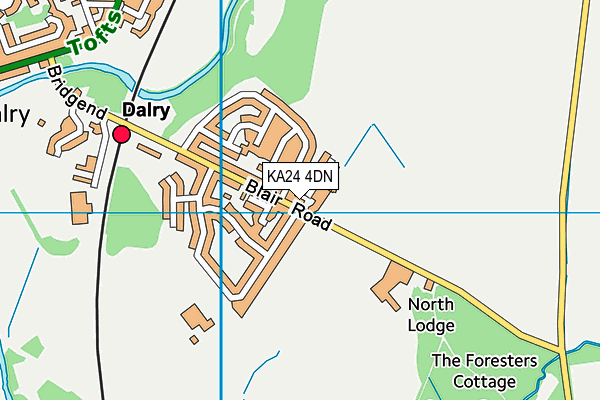 KA24 4DN map - OS VectorMap District (Ordnance Survey)