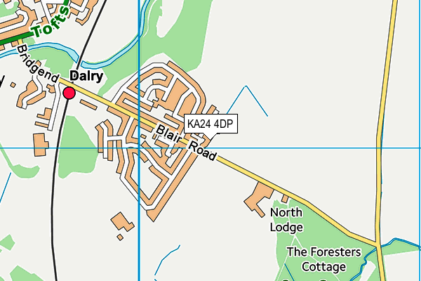 KA24 4DP map - OS VectorMap District (Ordnance Survey)