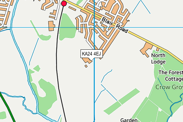 KA24 4EJ map - OS VectorMap District (Ordnance Survey)