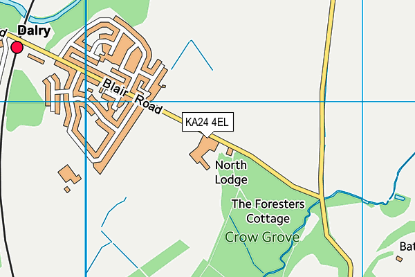 KA24 4EL map - OS VectorMap District (Ordnance Survey)