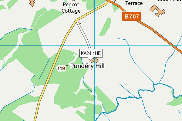 KA24 4HE map - OS VectorMap District (Ordnance Survey)