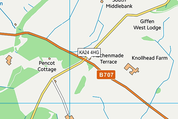 KA24 4HG map - OS VectorMap District (Ordnance Survey)