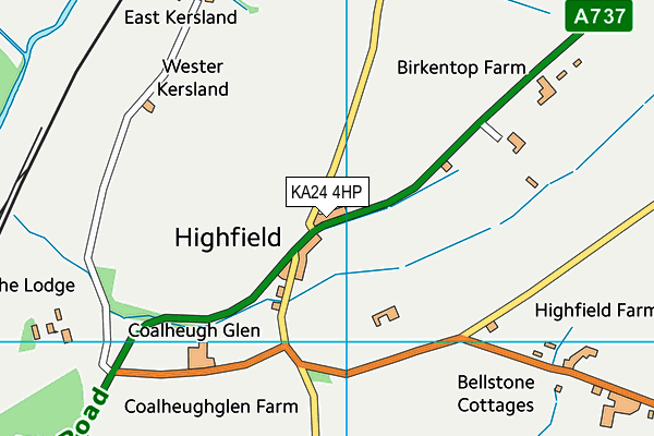 KA24 4HP map - OS VectorMap District (Ordnance Survey)