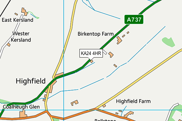 KA24 4HR map - OS VectorMap District (Ordnance Survey)