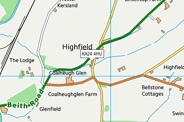 KA24 4HU map - OS VectorMap District (Ordnance Survey)