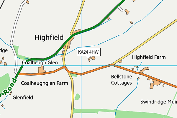 KA24 4HW map - OS VectorMap District (Ordnance Survey)