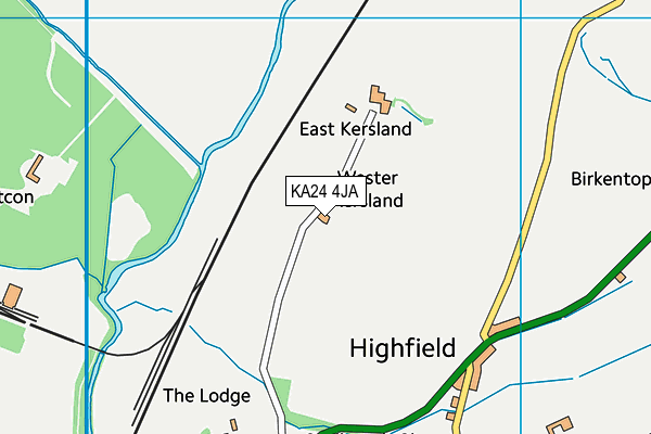 KA24 4JA map - OS VectorMap District (Ordnance Survey)