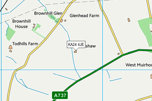 KA24 4JE map - OS VectorMap District (Ordnance Survey)