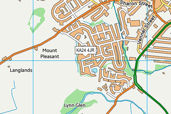 KA24 4JR map - OS VectorMap District (Ordnance Survey)