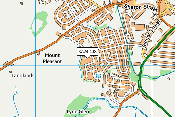 KA24 4JS map - OS VectorMap District (Ordnance Survey)