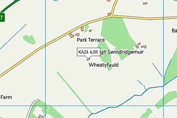 KA24 4JW map - OS VectorMap District (Ordnance Survey)