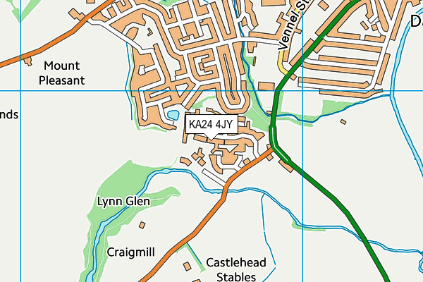 KA24 4JY map - OS VectorMap District (Ordnance Survey)