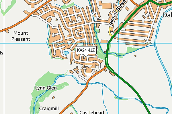 KA24 4JZ map - OS VectorMap District (Ordnance Survey)