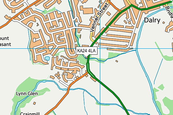 KA24 4LA map - OS VectorMap District (Ordnance Survey)