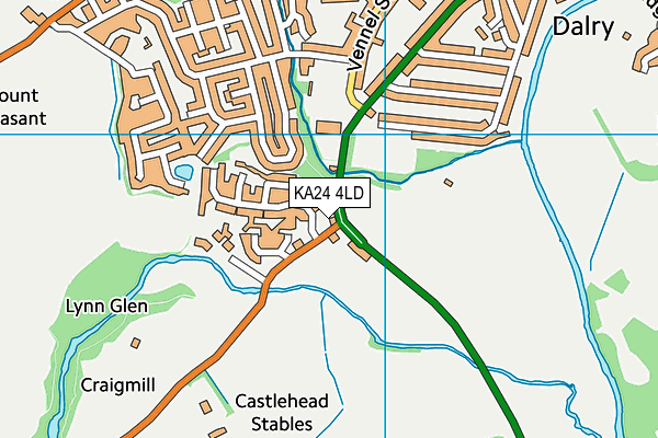 KA24 4LD map - OS VectorMap District (Ordnance Survey)