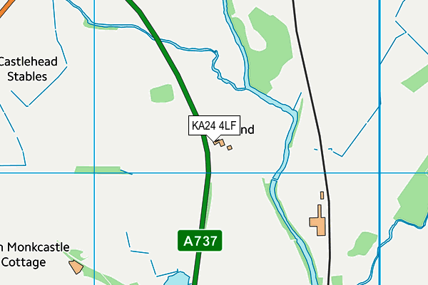 KA24 4LF map - OS VectorMap District (Ordnance Survey)