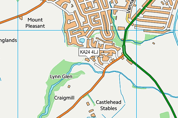 KA24 4LJ map - OS VectorMap District (Ordnance Survey)