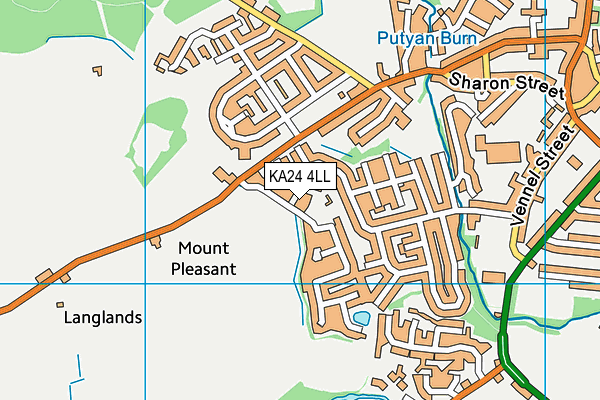 KA24 4LL map - OS VectorMap District (Ordnance Survey)