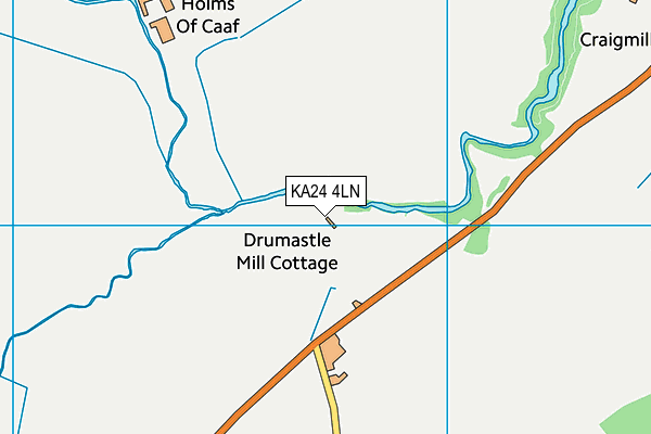 KA24 4LN map - OS VectorMap District (Ordnance Survey)
