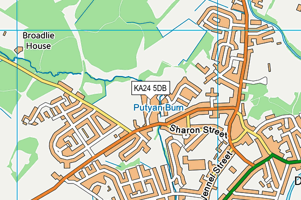 KA24 5DB map - OS VectorMap District (Ordnance Survey)