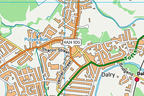KA24 5DG map - OS VectorMap District (Ordnance Survey)