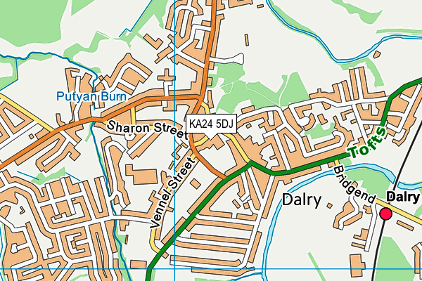KA24 5DJ map - OS VectorMap District (Ordnance Survey)
