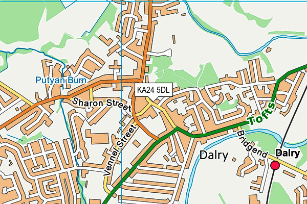 KA24 5DL map - OS VectorMap District (Ordnance Survey)