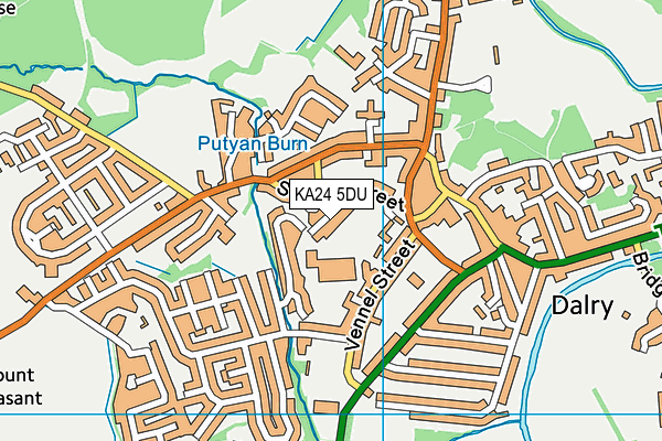 KA24 5DU map - OS VectorMap District (Ordnance Survey)