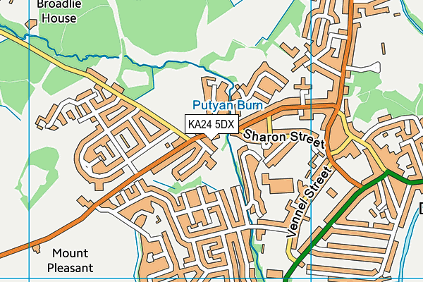 KA24 5DX map - OS VectorMap District (Ordnance Survey)