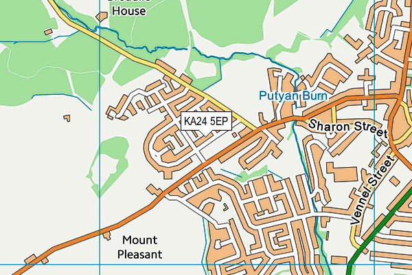 KA24 5EP map - OS VectorMap District (Ordnance Survey)