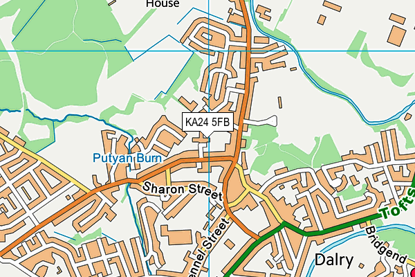 KA24 5FB map - OS VectorMap District (Ordnance Survey)