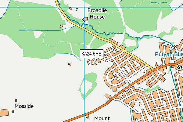 KA24 5HE map - OS VectorMap District (Ordnance Survey)