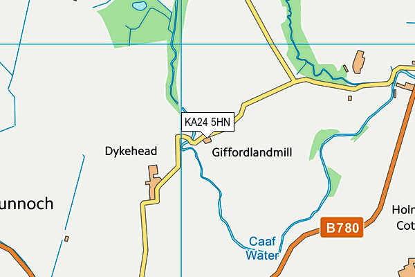 KA24 5HN map - OS VectorMap District (Ordnance Survey)