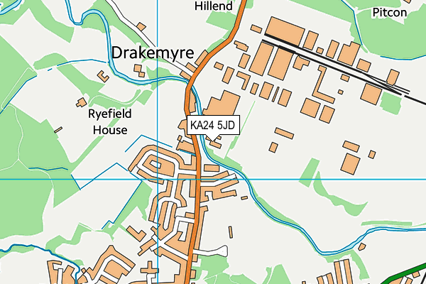 KA24 5JD map - OS VectorMap District (Ordnance Survey)
