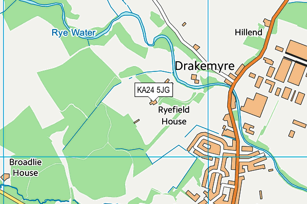 KA24 5JG map - OS VectorMap District (Ordnance Survey)